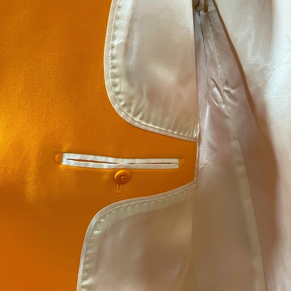 NWOT Babaton Aritzia orange size medium long blazer jacket - Picture 6 of 15